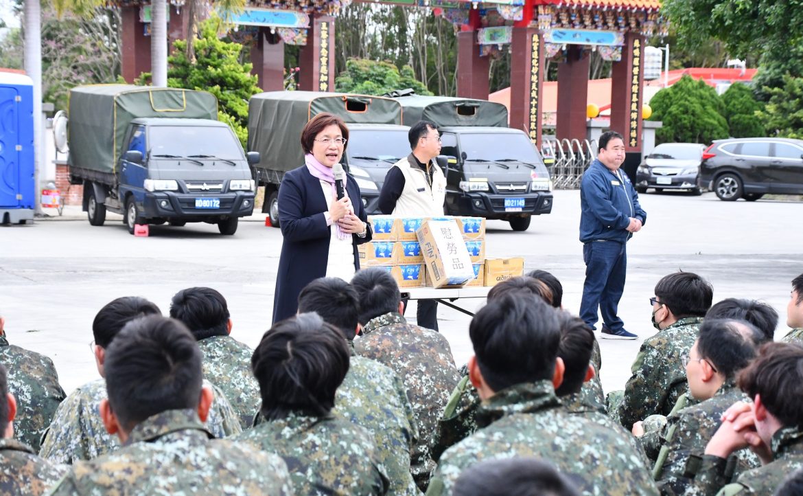 縣長王惠美慰勞彰化縣後備旅全民國防教育宣導及年度教育召集訓練第3梯次